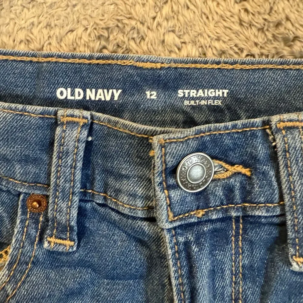NWT Old Navy Straight Leg Jeans Built In Flex Boys Size 12